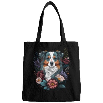 Discover Australian Shepherd Floral Aussie Flower Cute Bags
