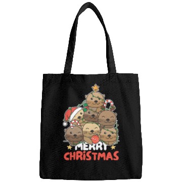 Discover Otter Christmas Tree Merry Christmas Bags
