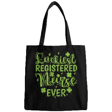 Discover Luckiest Registered Nurse Ever St. Patricks Day Bags