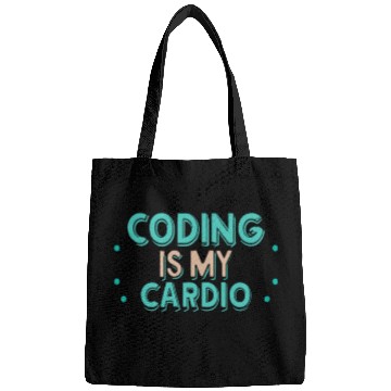 Discover Coding Is My Cardio | Funny Programmer Bags