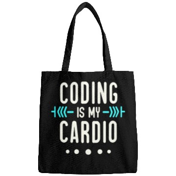 Discover Coding Is My Cardio | Geeky Software Developer Bags