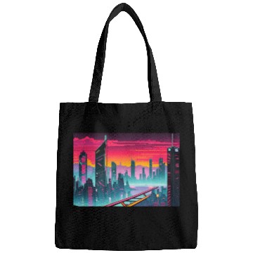Discover Cyberpunk Cityscape Bags