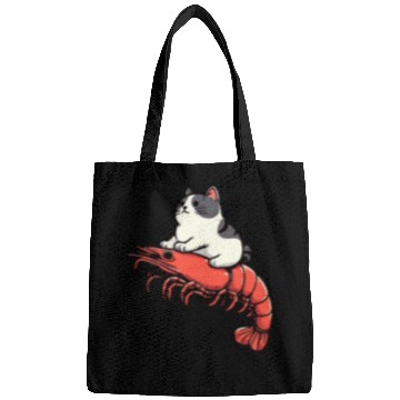 Discover Cat rides shrimp Bags
