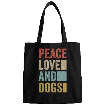 Discover Peace Love And Dogs Bags