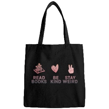 Discover Read Books Be Kind Stay Weird Reading Bags