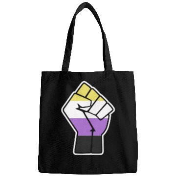 Discover Nonbinary Pride Fist Design for Equality Bags