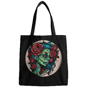 Discover Zombie Girl / Halloween / creepy / green / Comic Bags