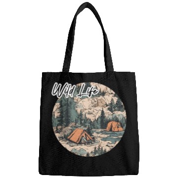 Discover Wild Life / Forest / Camping / Tent / Tree / River Bags