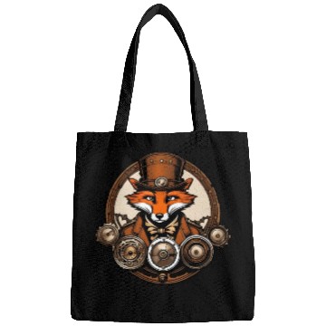 Discover Steampunk Fox / Animal / Bronze / Old School Bags
