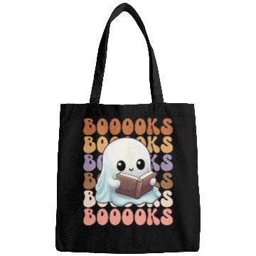 Discover Cute Ghost Reading Books | Booooks | Funny Bags
