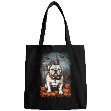 Discover Bulldog Bewitchment: Pumpkin Paws and Bat Barks fo Bags