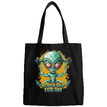Discover Never skip leg day, Gym Workout, Alien gym Bags