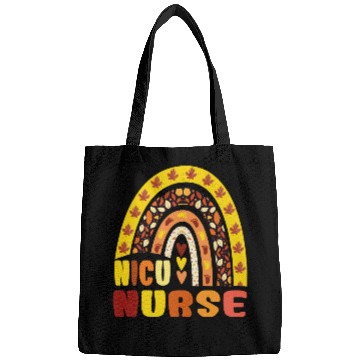 Discover Rainbow Autumn NICU Nurse Maple Leaf Fall Vibes Bags