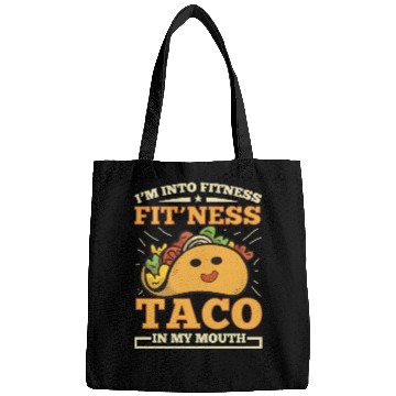 Discover Fitness, Taco, Funny, Gym, Bags