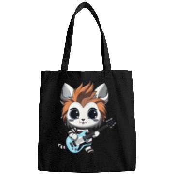 Discover Chibi Zebra Playing Electric Guitar Bags