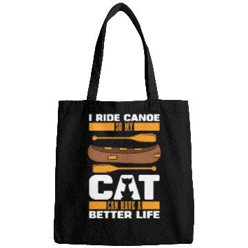 Discover Canoe Canoeing Canoeist Cat Bags