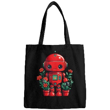 Discover Flower Red Robot Bags