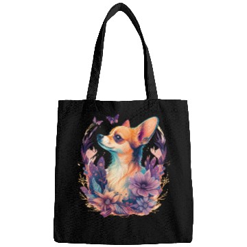 Discover Chihuahua | Cute Dog | Beautiful | Flowers | Girl Bags