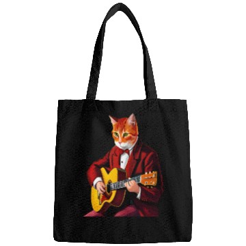 Discover Cat playing guitar Bags | mens cat playing guitar