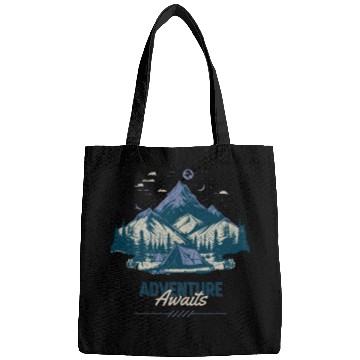 Discover Adventure Awaits, Lets Go Camping Bags