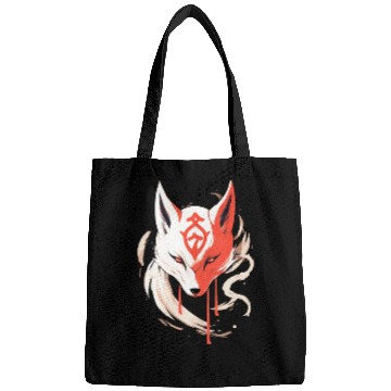 Discover Kitsune Maske Japan Anime Kumiho Fox Samurai Bags