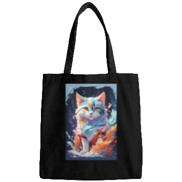 Discover Cute Crystal Fantasy Cat Design Bags