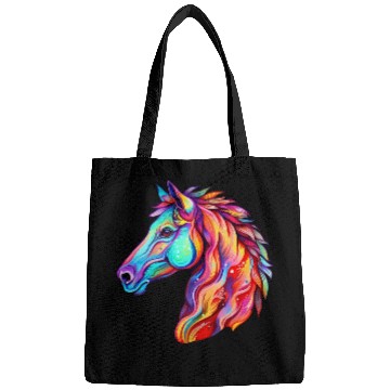 Discover Psychedelic Horse Head Gallop Equine Equestrian Bags