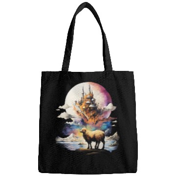 Discover Retro Celestial Moon Sheep Adventure Bags