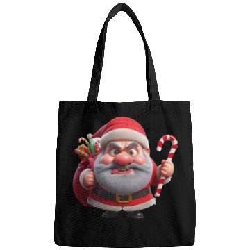 Discover Crazy Santa with Candy Canes Bags