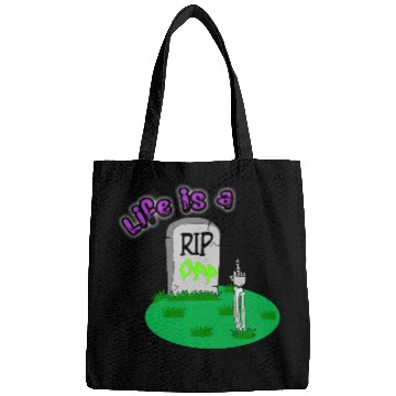 Discover Rip Off Creepy Spooky Dark Joke Cartoon Mood Bags