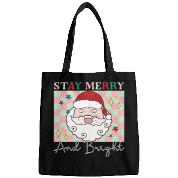 Discover Stay merry and bright, Christmas funny design Bags