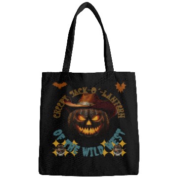 Discover Creepy Jack o Lantern of the Wild West Bags