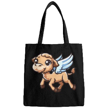 Discover Camel Angel, Winged Illustration, Heavenly Creatur Bags