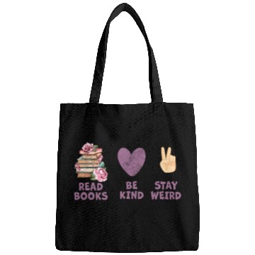 Discover Read Books Be Kind Stay Weird Reading Bags