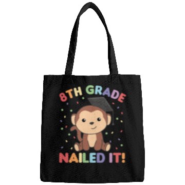 Discover Kids 8th Grade Nailed It Monkey Graduation Bags