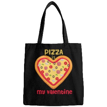 Discover PIZZA IS MY VALENTINE Bags
