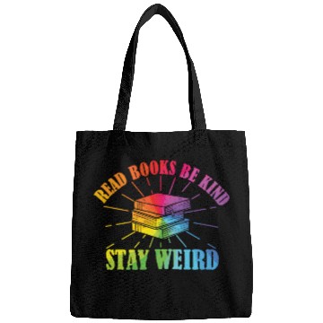 Discover Read Books Be Kind Stay Weird Reading Bags