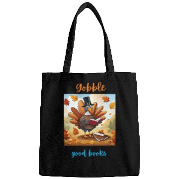 Discover Gobble Good Book Thanksgiving Library Turkey Fall Bags