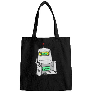 Discover Interested Robot Funny Moody Bored Cartoon Joke Bags