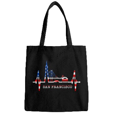 Discover San Francisco Skyline Heartbeat California Lover Bags