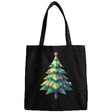 Discover Polygonal Christmas Magic: The Faceted Pine Tree Bags