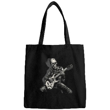Discover Halloween Skeleton Playing Guitar - Music Bags