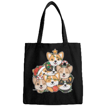 Discover Corgi Christmas Tree Funny Animal Christmas Bags