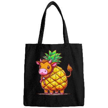 Discover Cow in pineapple costume - Fruity joy Bags