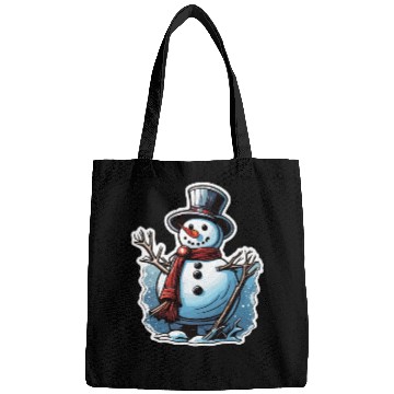 Discover Snowman / Winter / Snowflake / White / Frosti Bags