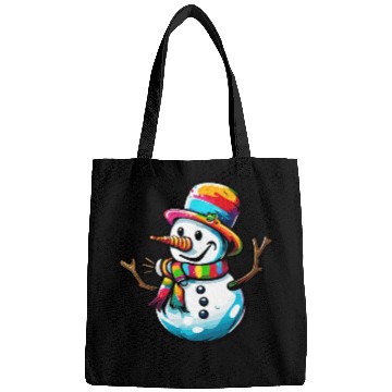 Discover Snowman / Winter / Snowflake / White / Frosti Bags