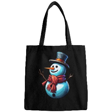 Discover Snowman / Winter / Snowflake / White / Frosti Bags