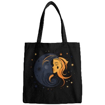 Discover Women And Moon Graphic Bags