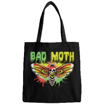 Discover Bad moth | fancy skull colored moth art Bags