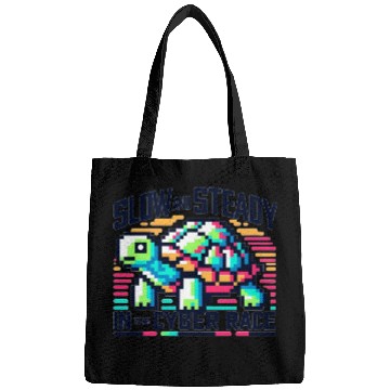 Discover Cyber Turtle - Slow and Steady in 8-bit Color Bags